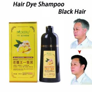 MOKERU GINGER BLACK Professional Oil Hair Dye Color Shampoo : Instant Fast Acting Long Lasting Hair Color Shampoo - dailyitems.store